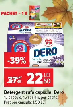 Carrefour Market Dero detergent rufe capsule Ofertă