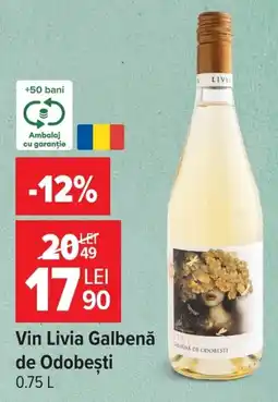 Carrefour Market Vin Livia Galbenă de Odobești Ofertă