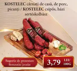 CBA Kostelec cárnați de casă, de porc, picanți / Kostelec csípős, házi sertéskolbász Ofertă