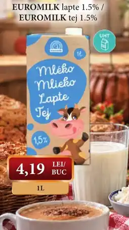 CBA Euromilk lapte 1.5% / Euromilk tej 1.5% Ofertă