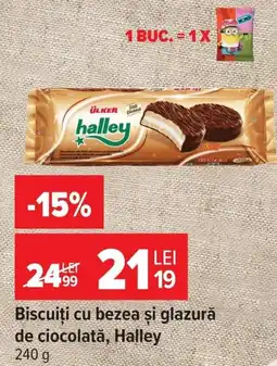 Carrefour Halley biscuiti cu bezea si glazura de ciocolata Ofertă