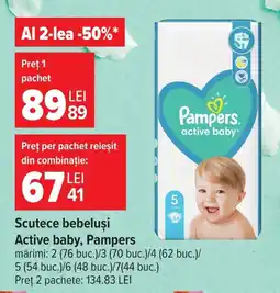 Carrefour Pampers scutece bebeluși Ofertă