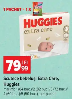 Carrefour Huggies scutece bebeluși Ofertă