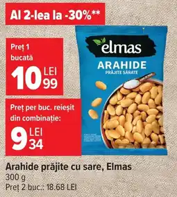 Carrefour Elmas arahide prăjite cu sare Ofertă