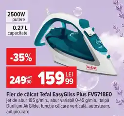 Carrefour Tefal fier de călcat EasyGliss Plus Ofertă