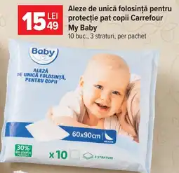 Carrefour Carrefour my baby aleze de unică folosință pentru copii Ofertă