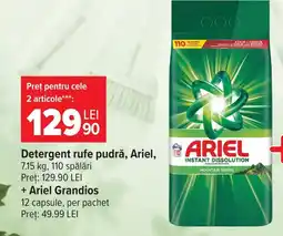 Carrefour Ariel detergent rufe pudră Ofertă