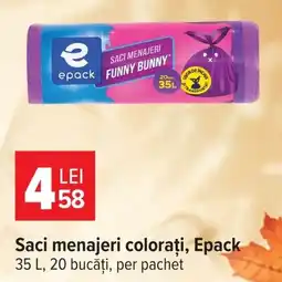 Carrefour Epack saci menajeri colorati Ofertă