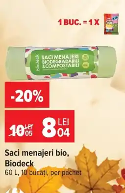Carrefour Saci menajeri bio, Biodeck Ofertă