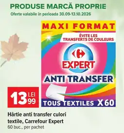 Carrefour Market Carrefour Expert hârtie anti transfer culori textile Ofertă