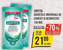 Mega Image Sanytol șervețele universale de curățat și dezinfectat Ofertă