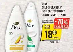 Mega Image Dove gel de duș, creamy indulge/fresh care/gentle pamper Ofertă