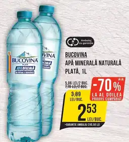 Mega Image Bucovina apa minerala naturala plată Ofertă