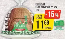 Mega Image Postăvaru pâine cu cartofi, feliată Ofertă