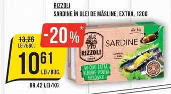 Rizzoli sardine în ulei de măsline, extra