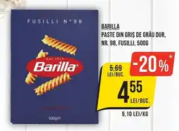 Mega Image Barilla fusilli n 98 Ofertă