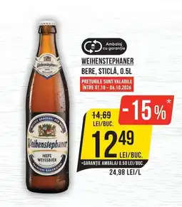 Mega Image Weihenstephaner bere, sticlă Ofertă