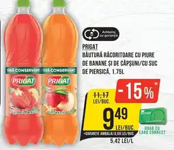 Mega Image Prigat băutură răcoritoare cu piure de banane și de căpșuni/cu suc de piersică Ofertă