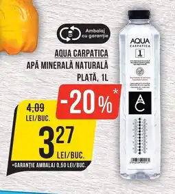 Mega Image Aqua Carpatica apă minerală naturală Ofertă