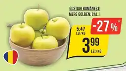 Mega Image Gusturi Românești mere golden, cal. I Ofertă