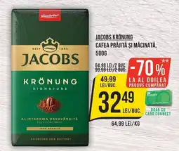 Mega Image Jacobs krönung cafea prăjită și măcinată Ofertă