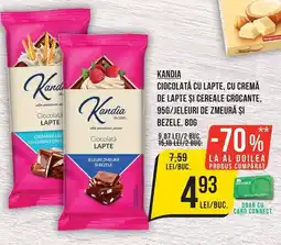 Mega Image Kandia ciocolată lapte cu cremă de lapte și cereale crocante Ofertă