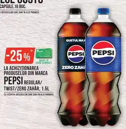 Mega Image Pepsi regular/ twist/zero zahăr Ofertă