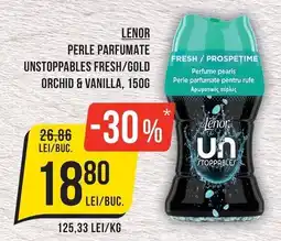 Mega Image Lenor perle parfumate unstoppable fresh/gold orchid & vanilla Ofertă