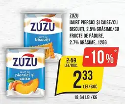 Mega Image Zuzu iaurt cu piersici si caise Ofertă