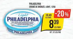 Mega Image Philadelphia cremă de brânză light Ofertă