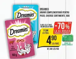 Mega Image Dreamies hrană complementară pentru pisici Ofertă
