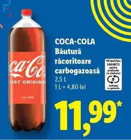 Lidl COCA-COLA Băutură răcoritoare carbogazoasă Ofertă