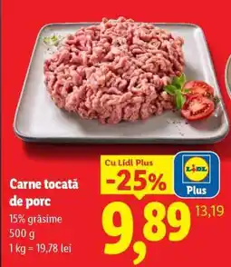 Lidl Carne tocată de porc Ofertă