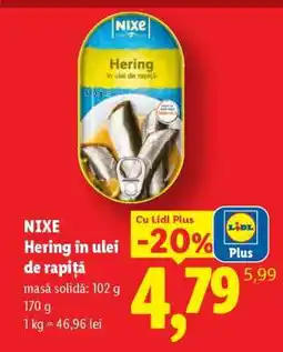 Lidl Nixe Hering în ulei de rapiță Ofertă