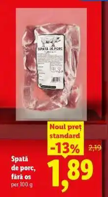 Lidl Spată de porc fără os Ofertă