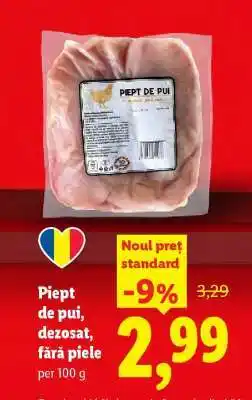 Lidl Piept de pui dezosat, fără piele Ofertă