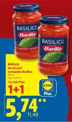 Lidl BARILLA Sos de roșii cu busuioc Basilico Ofertă