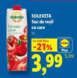 Lidl SOLEVITA Suc de roșii cu sare Ofertă