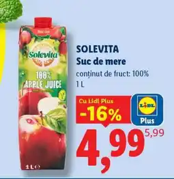 Lidl Solevita Suc de mere Ofertă