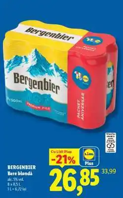 Lidl BERGENBIER Bere blondă Ofertă