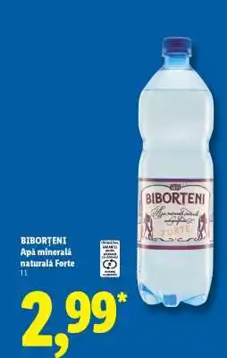Lidl BIBORTENI Apă minerală naturală Forte Ofertă