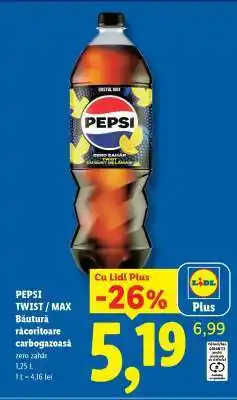 Lidl PEPSI TWIST / MAX Ofertă