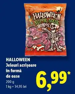 Lidl HALLOWEEN Jeleuri acrișoare în formă de oase Ofertă