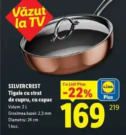 Lidl SILVERCREST Tigaie cu strat de cupru, cu capac Ofertă