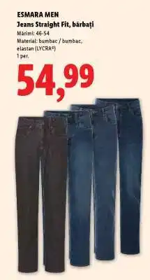 Lidl ESMARA MEN Jeans Straight Fit, bărbați Ofertă
