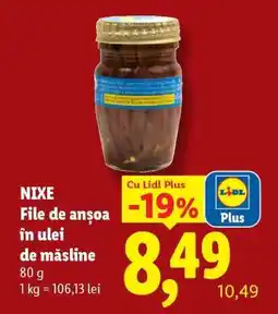 Lidl NIXE File de anșoa în ulei de măsline Ofertă