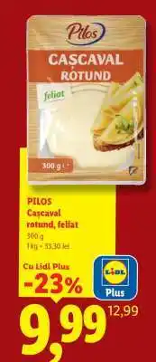 Lidl Pilos Cașcaval rotund, feliat Ofertă