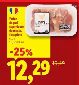 Lidl Pulpe de pui superioare dezosate fără piele Ofertă