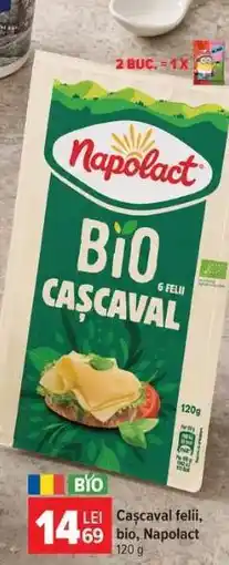 Carrefour Cașcaval felii Bio Napolact Ofertă