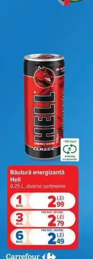 Carrefour Băutură energizantă Hell Ofertă